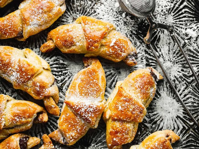 Baked croissant rolls